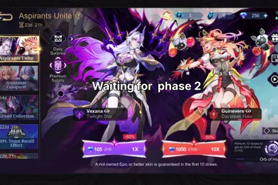Can’t wait moonton 🙏🏻🙏🏻🙏🏻 #mlbb #aspirant #mobilelegends #fyp #phase2 