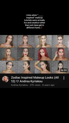 clean girl makeup is nice but i miss how distinctive “inspired looks” used to be #makeuptutorials #2016makeup #makeuplooks #makeuptrends #birthdaymakeup 