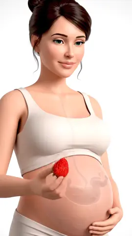 Hoe eating strawberries nourishes your baby #pregnant #healthypregnancy #MomsofTikTok #pregnantlife #pregnancyjourney 