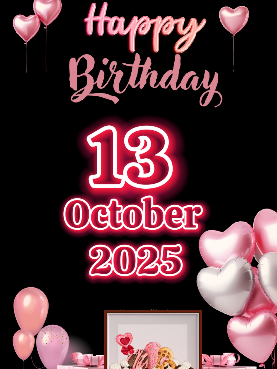 birthday 13 October  #birthday #happybirthday #happybirthdaytoyou #birthdaytemplate #happybirthdaywishes #happybirthdaysong #happybirthdaygirls #ulangtahun #milad #hbd #happybirthdaytemplate #birthdayparty #birthdaytoyou #birthdaygirl #fyp #viral #trend #CapCut 
