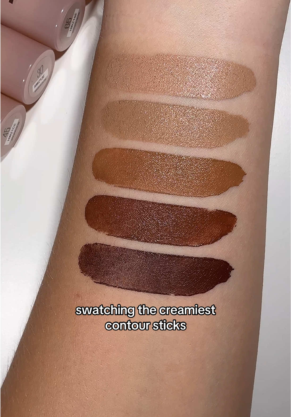 never skip a Maybelline swatch video 😮‍💨🫧 easy contour application with lifter stix  #maybelline #swatch #contour #contourstick #creambronzer