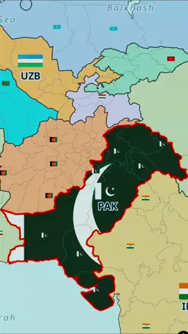 #creatorsearchinsights  Greater Islamic republic of Pakistan full map animation video #pakistani #tiktokviral #foryoupage 
