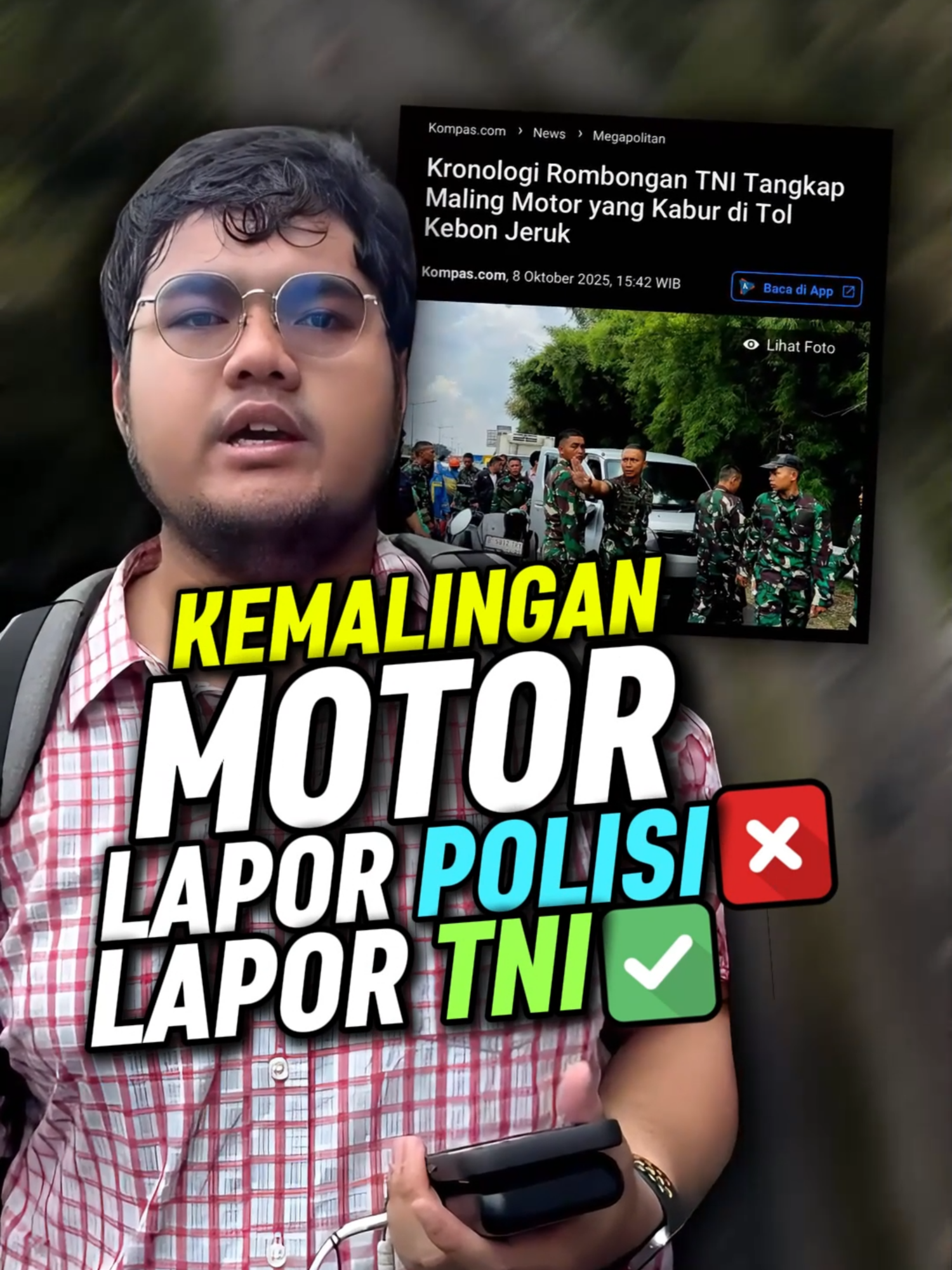 Bro ini Motor nya Dicuri, Lapor Polisi Proses nya Lama, Tapi Ketika Lapor TNI, Maling Langsung Ketangkep #fyp #fypage #viral #fypp