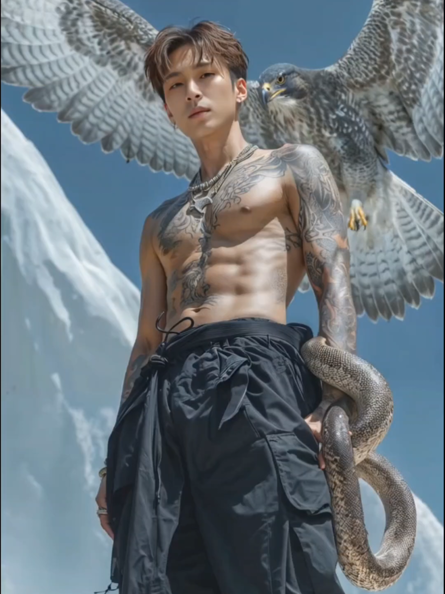 Human x Serpent x Hawk Transformation Fusion Morph #pixverse #pixverseai #fusion #ai #livewallpaper 