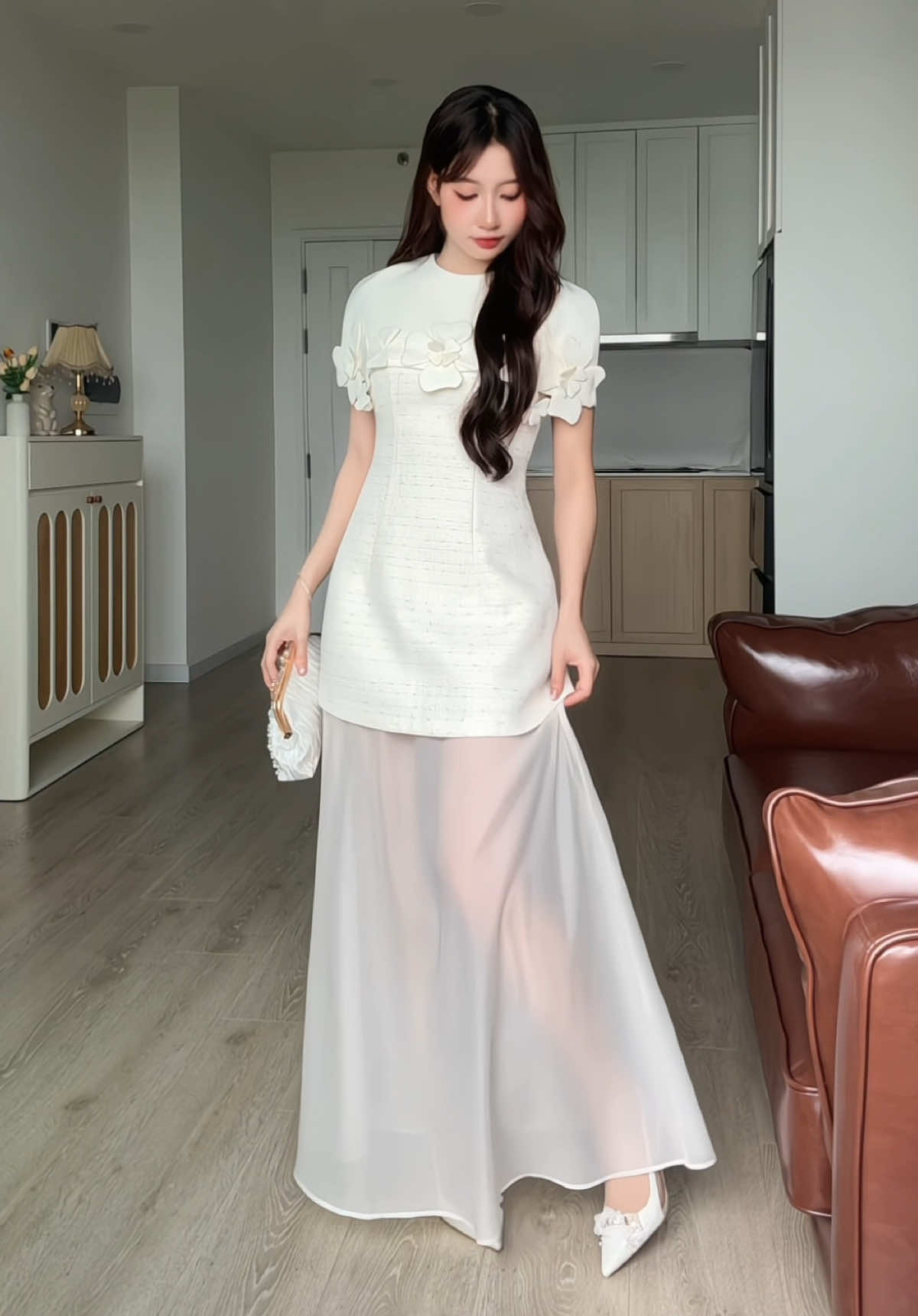 Ý là đầm thay đổi được nhiều kiểu, kiểu nào cũng thấy cũng cũng á #jm #jdd 