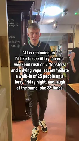 AI doesn’t stand a chance..👋 #hospitality #blackbullwelton #lincoln #fyp #publife 