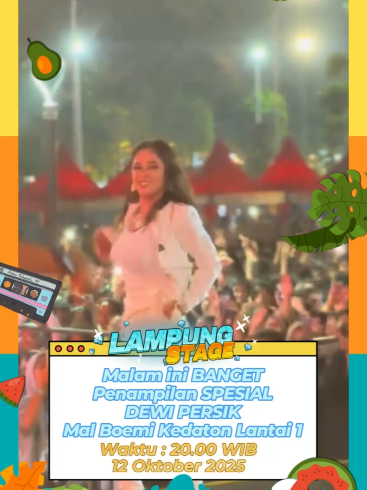✨ SIAP-SIAP MALAM INI BANGET !!! ✨ Penampilan SPESIAL dari DEWI PERSIK bakal mengguncang Mal Boemi Kedaton! 😍🔥 📅 Minggu, 12 Oktober 2025 📅 20:00 WIB 🎉 Dalam rangkaian event Blush & Beautiful 2025 GRATIS & TERBUKA UNTUK UMUM! #DewiPersik #EventMBK #BlushBeauty2025 #MalBoemiKedaton #EventOktober