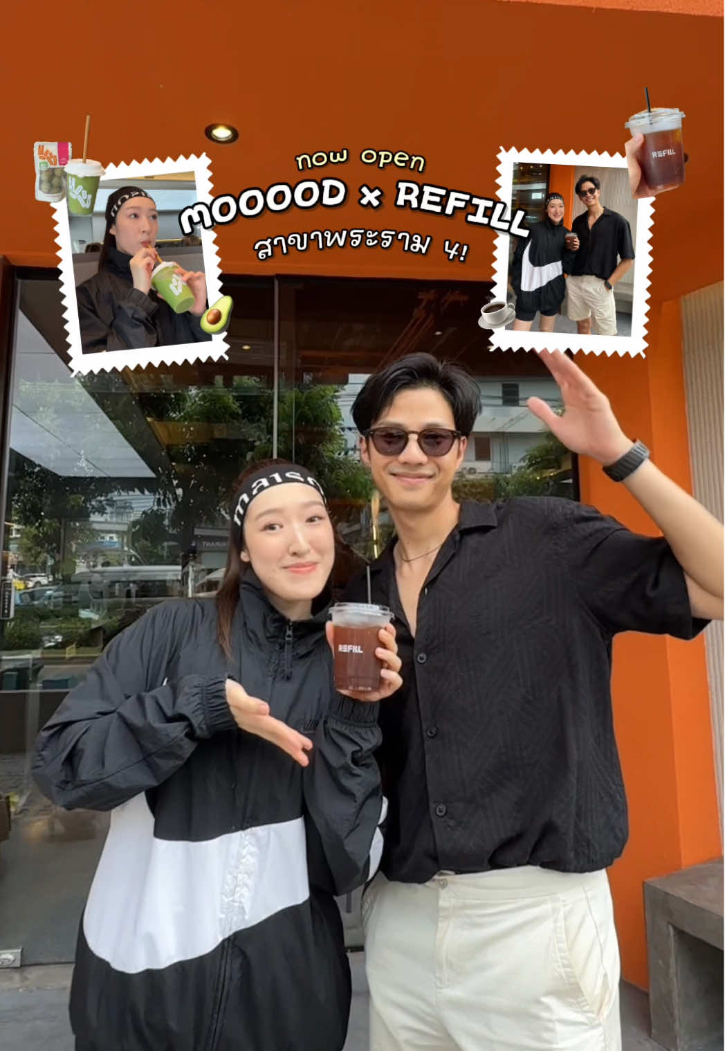 ได้พิกัดคาเฟ่นั่งจุ่มทำงานก่อนออกกำลังกายแล้ว mooood กับ refill collab เปิดสาขาใหม่มุมถ่ายรูปหน้าร้านเยอะเลย สายสุขภาพมาเช็คอินกันน้า! 🥬🍍☕️🧡✨ 📍mooood x refill rama 4 🚗 parking opposite side at petrol station @Mooood Fresh Bar 
