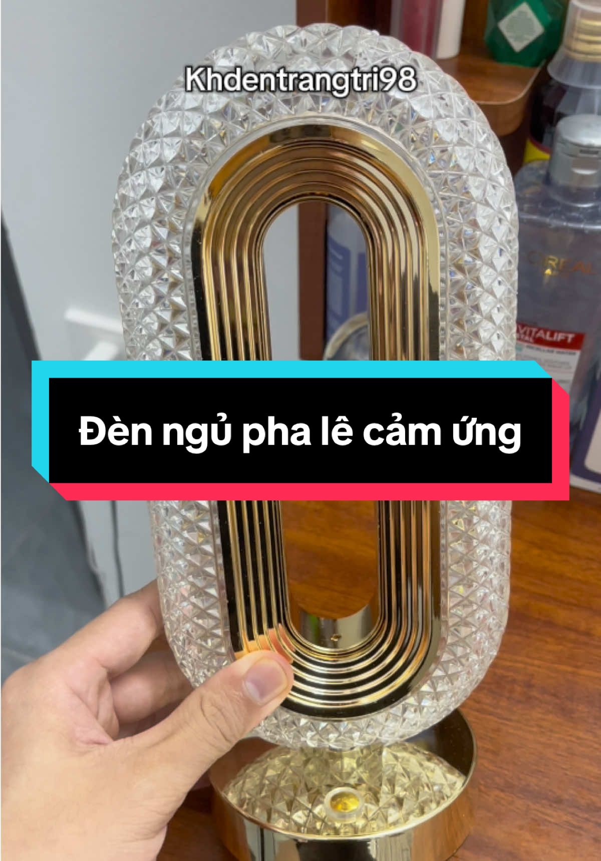 Đèn ngủ pha lê cảm ứng để bàn lung linh #denngu #denngu3d #dennguphale #dendecor #khdentrangtri98 