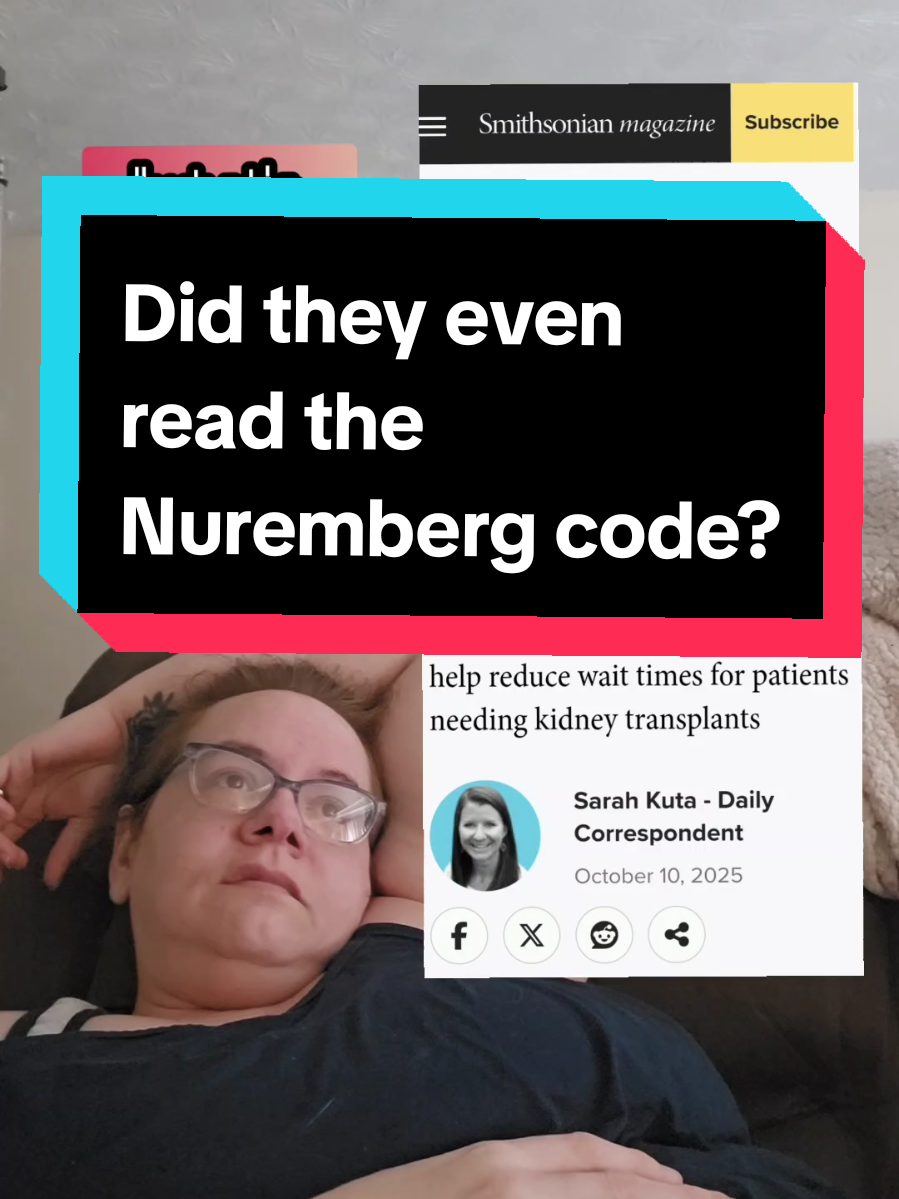 Replying to @boredsouthpaw Why did you bother drafting the Nuremberg code if you weren't planning on following it? 🤔 Also, shame on the #smithsonianmagazine for posting this without any kind of ethical review, whatsoever.  #NurembergCode #humanexperiment #nontherapeutic #smithsonian 