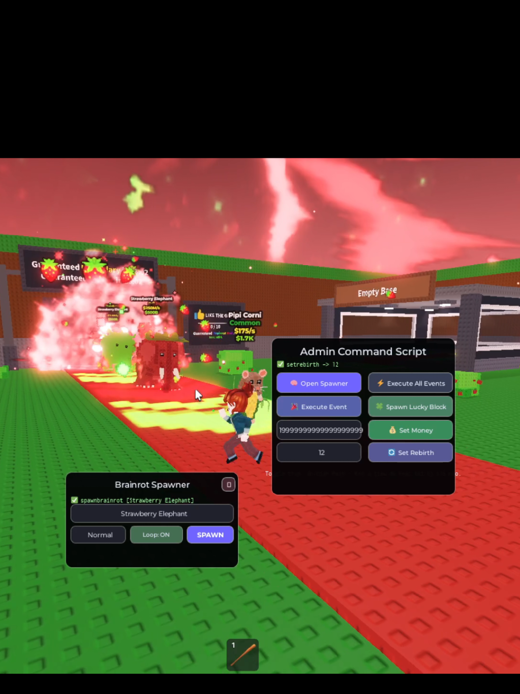 steal a brainrot admin command hub with brainrot spawner, add coins, unli rebirths, and spawn lucky blocks 💀🤯 #stealabrainrot #sab #roblox #brainrot 