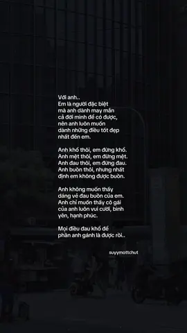 “Em là niềm an ủi lớn nhất đời anh..” #tinhyeu #tamtrang #suyymottchut #viral 