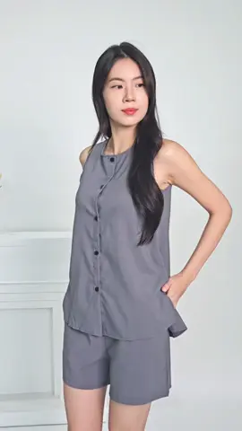 Comfortable Jeeyi top and shorts 2 piece set. Shop more design at Einashop. #einashop #fashiontiktok #2pieceset #top #shorts 