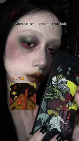 autumn is here🍂🕯️🥀 Blightmoon palette from @ghoul ʕ⁎̯͡⁎ʔ @CbeautyMall #motd #makeuptutorial #makeup #gothmakeup #cbeauty #grungemakeup #autumnmakeup #autumnvibes🍁 #eyeshadowlooks #altmakeup #makeupideas 