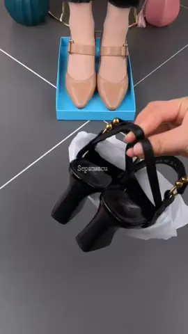 Sepatu Sandal Heels 5cm model cincin dengan tali belakang anti slip nyaman banget di pake🥰#sepatu #SepatuHeels #sepatumurah 