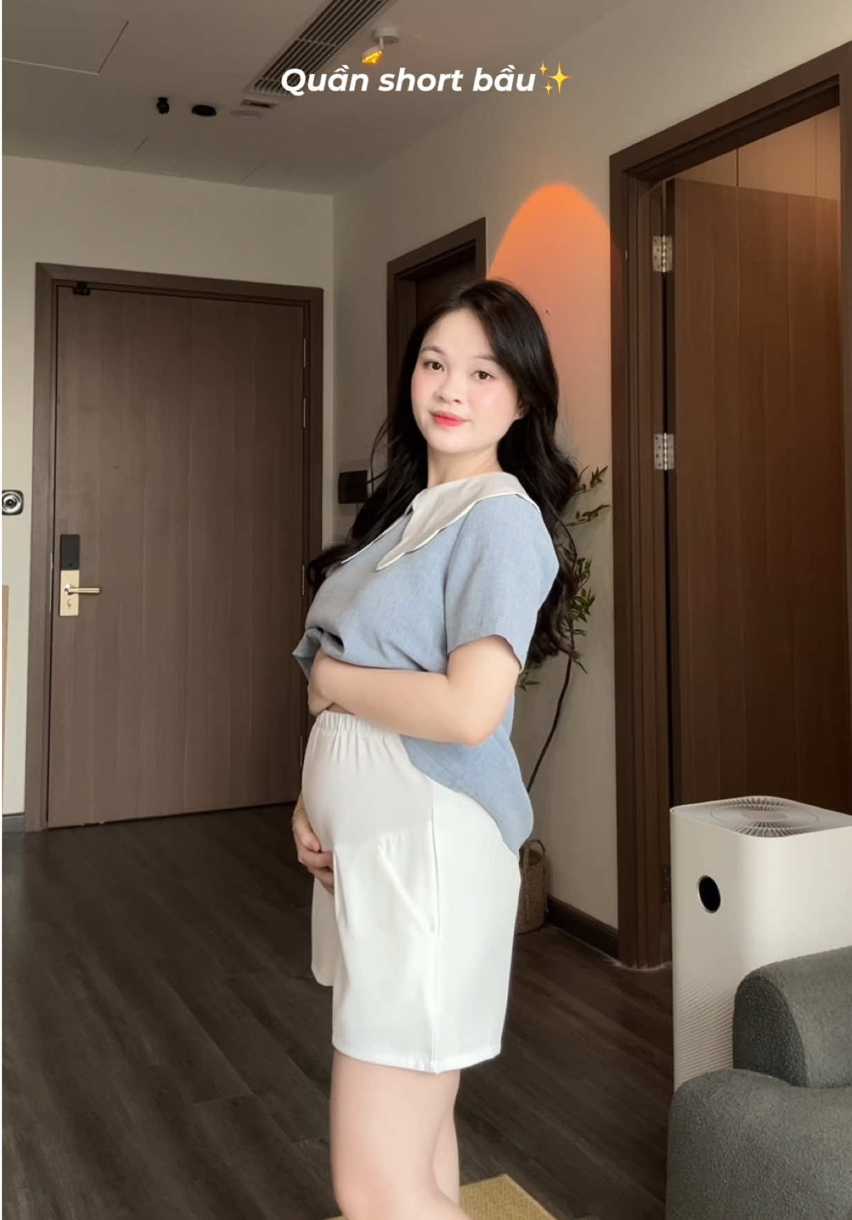 Áo bầu thì có thể chưa sắm chứ quần bầu tui phải sắm mấy cái, vòng bụng to lên nên k vừa quần cũ nữa 😭#huongtranreview 