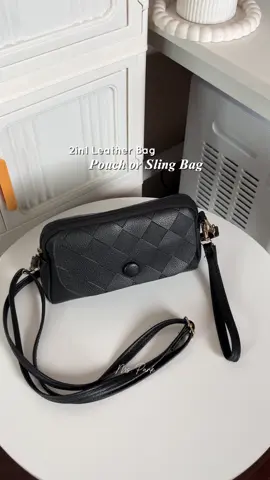 My go-to bag, small pero kasya ang needs #slingbag #leatherbag #2in1bag #fashionbag #gotobag 