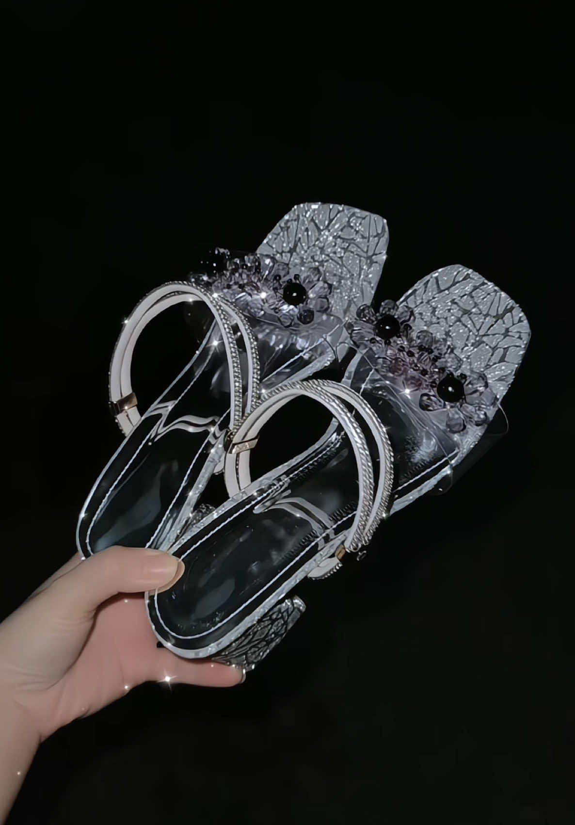 Dép sandal 5p kim sa bling #nguyetgiay #caogot #giaydep #tiktokviral 