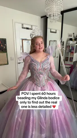 And that’s what I get for making this before we had any quality photos 💔 #wicked #wickedmovie #wickedforgood #glindacosplay #sewing 