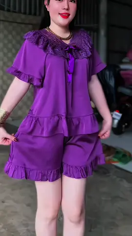 Bộ đồ ngủ tiểu thư babydoll - 3AE - Thiết kế cổ viền tinh tế #bodongu #bodonu #bomacnha #thoitrangnu #xuhuong 