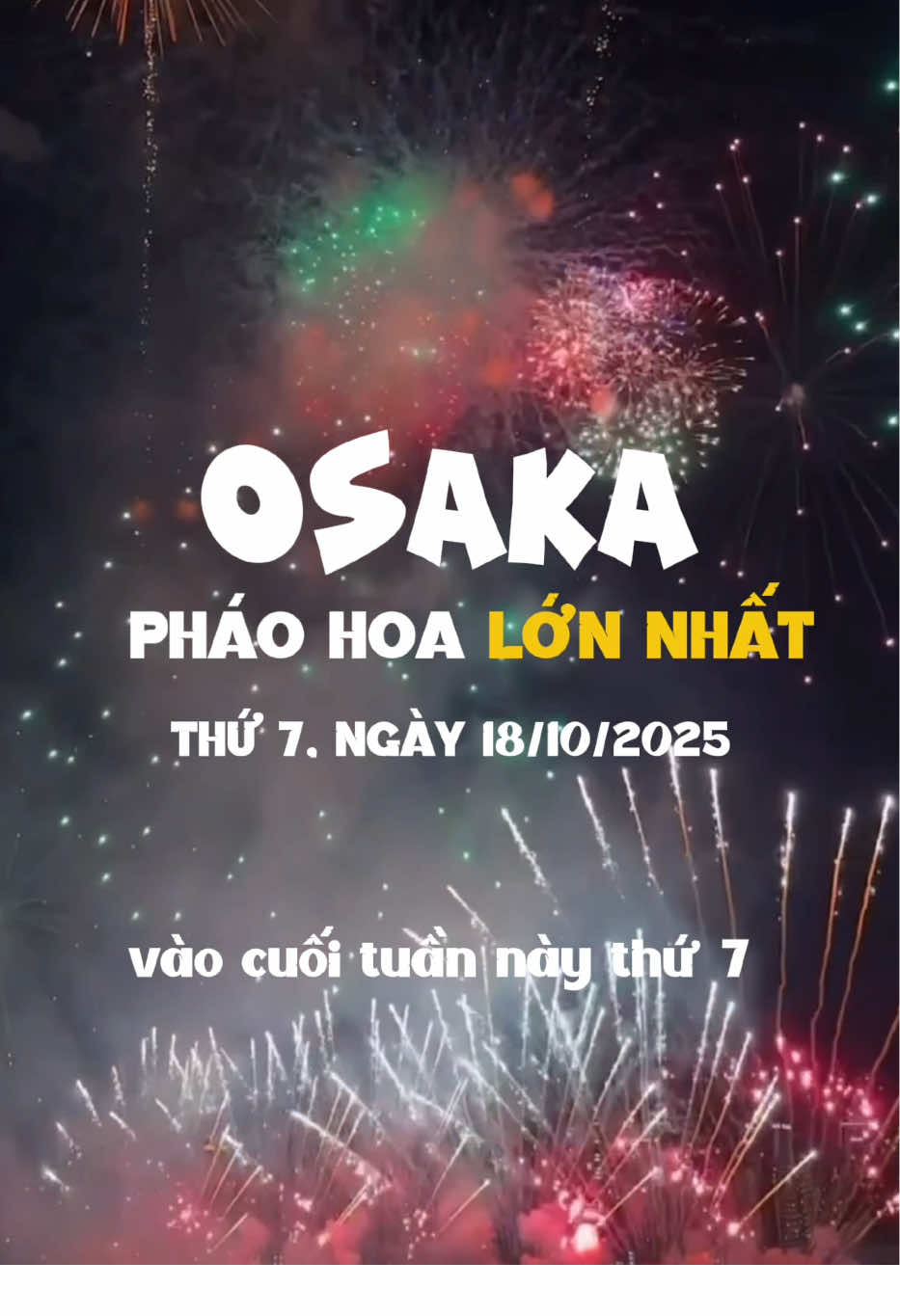 OSAKA - lễ hội pháo hoa lớn nhất trong năm  ✅thứ 7 ngày 18/10/2025 ✅ từ 19:30-20:30 ✅thu hút 450k người tham gia ✅ga gần nhất juso hoặc Tsukamoto station Và đó là lễ hội pháo hoa  🔥  なにわ淀川花火大会 lần 37🔥 #japanlife🇻🇳🇯🇵 #なにわ淀川花火大会 #淀川花火大会フィナーレ #淀川花火大会 #大阪花火大会 