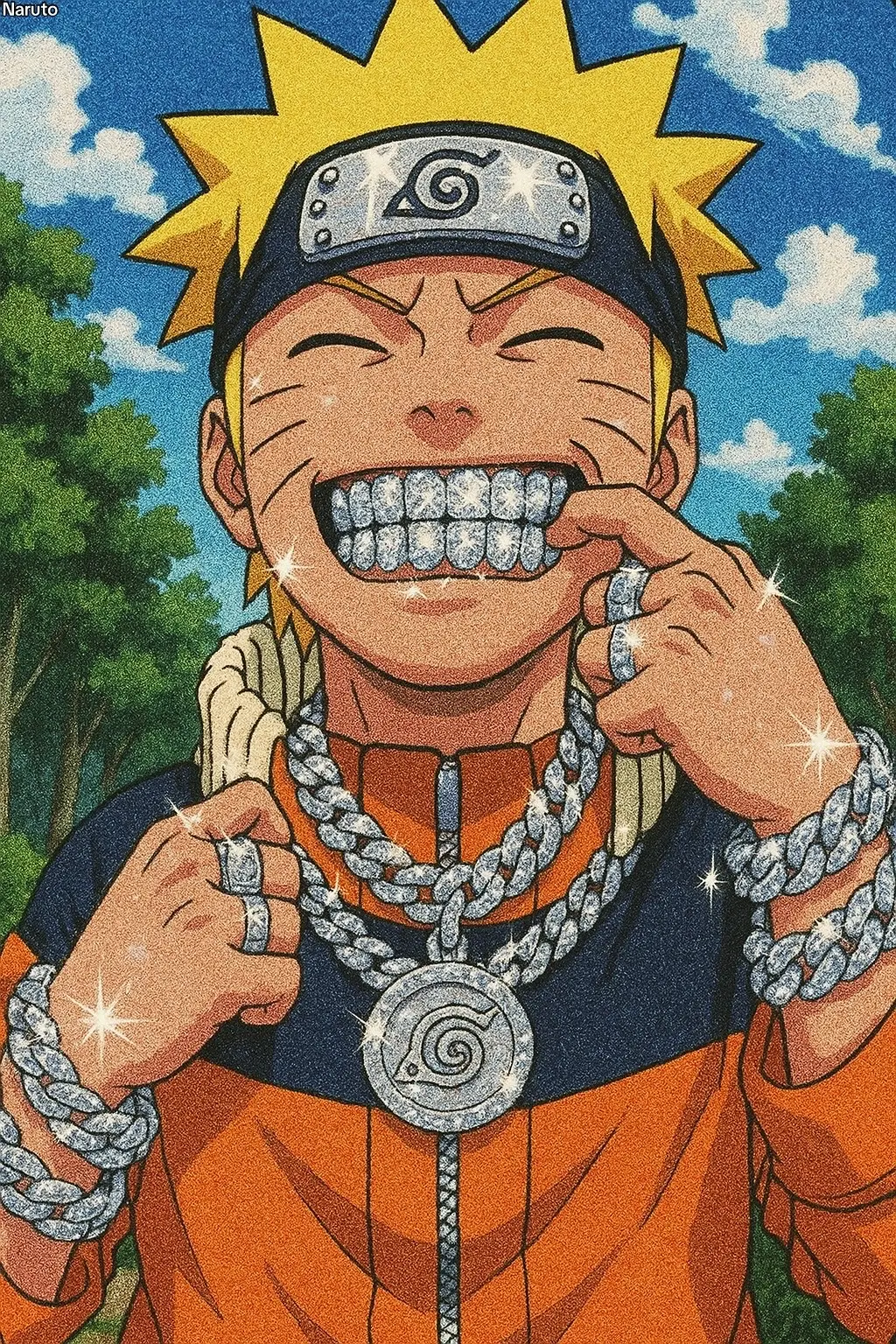 #aiart #anime #naruto #icedout #grillz 