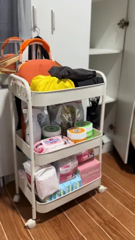 High quality METAL Trolley Cart Shelf Storage Rack Organizer with Wheels and Handle. 🤍🤍🤍 STURDY AT MATIBAY unlike the plastic ones. 💁🏻‍♀️ #trolleycart #shelf #organized #storagerack #organizer 