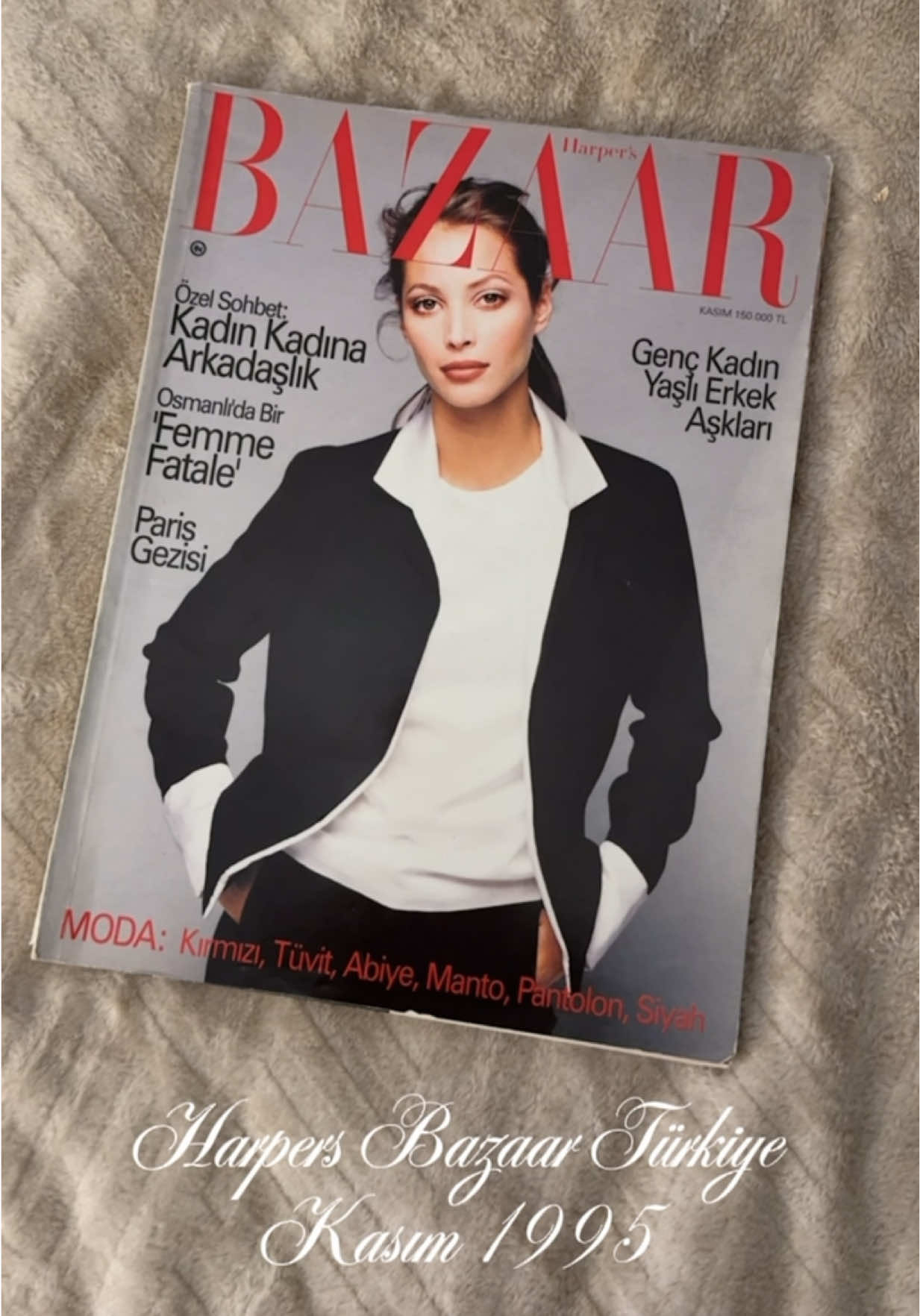 Christy Turlington en sevdiği model olunca kızlar 🫶🏼 Harpers Bazaar Türkiye Kasım 1995  #harpersbazaar #christyturlington #harpersbazaartürkiye #vogue #magazines #fashion #moda #dergi #koleksiyon