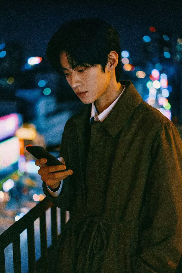 👉Hướng dẫn tạo ảnh #cinematic bằng #chatgpt #gemini  - Bước 1: Tải ảnh cá nhân của bạn - Bước 2: Nhập câu lệnh có sẵn theo mẫu bên dưới. Giữ gương mặt giống hệt ảnh tham chiếu này, tạo ảnh 2:3 phong cách phim 35mm với film grain rõ nét và tự nhiên, mang editorial vibe hiện đại và tinh tế.  Nhân vật là chàng trai châu Á với gương mặt điển trai, đường nét thanh tú và góc nghiêng rõ, mái tóc rối nhẹ.  Anh mặc áo sơ mi trắng bên trong, khoác trench coat màu nâu rêu đậm bên ngoài, tay cầm điện thoại và tập trung nhìn xuống màn hình.  Góc chụp zoom xa hơn, nhân vật chiếm khoảng 40–45% khung hình, làm nổi bật không gian ban công và toàn cảnh thành phố đêm phía sau.  Bối cảnh: ban công về đêm với ánh đèn đường và biển hiệu nhiều màu sắc mờ nhòe (bokeh), hàng rào ban công ở tiền cảnh tạo chiều sâu.  Ánh sáng trắng mát từ màn hình điện thoại hắt nhẹ lên gương mặt, tông xanh đêm – xám – nâu rêu đậm, ánh sáng trung tính, chất ảnh phim 35mm tối và sâu, mang cảm giác tĩnh lặng, điện ảnh và thời trang. #fyp #viral 