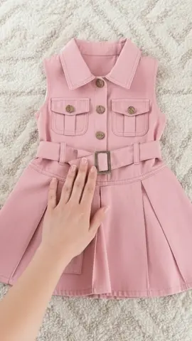 2-9 Tahun Gaun Anak Perempuan Gaun Tank Tanpa Lengan Fashion Retro Anak Perempuan