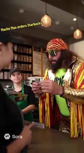 Imagine working at Starbucks and Macho Man orders his favorite coffee combination.  I know I would make that drink be the crème of the crop!  #machomadness
