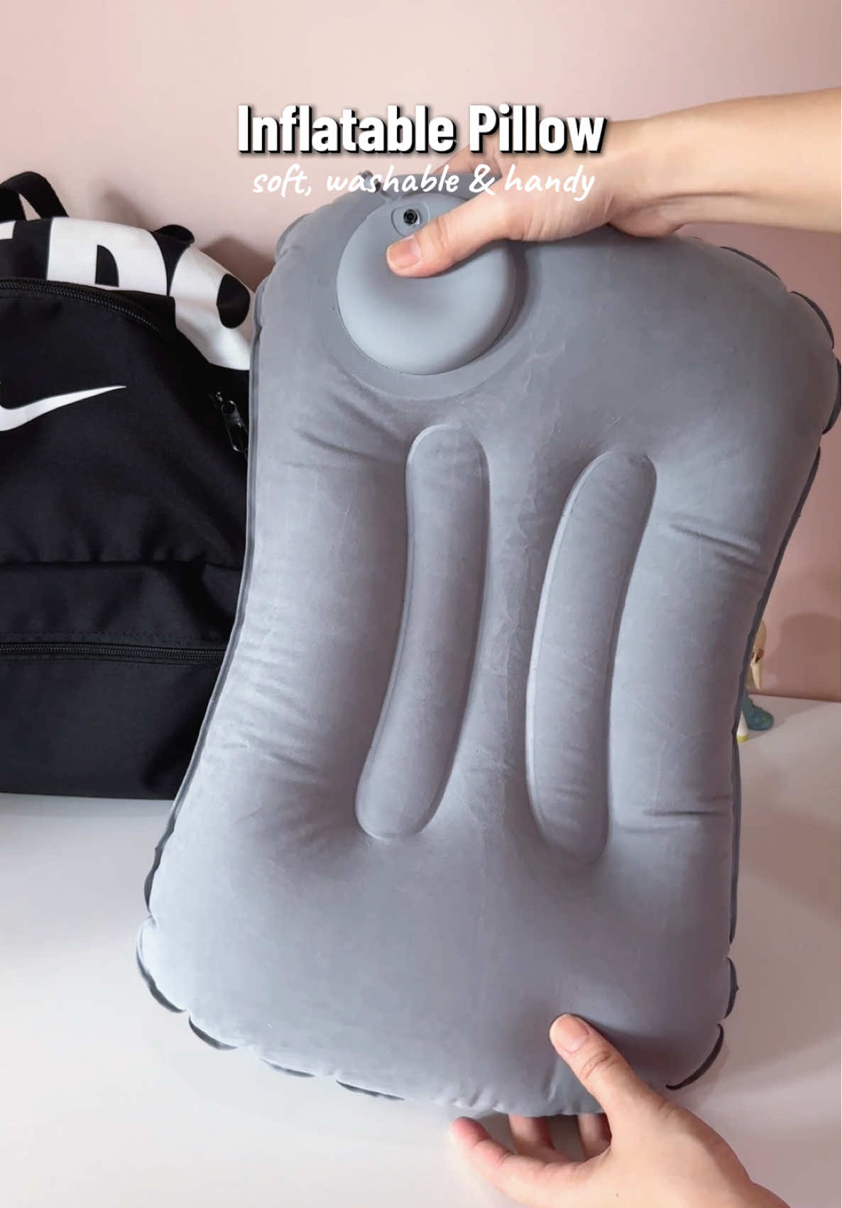 Lahat ba may inflatable pillow na? 🤩♥️ space saver, travel friendly & comfy inflatable pillow. #inflatablepillow #pillow  #travelpillow #inflatable #pillowchallenge 