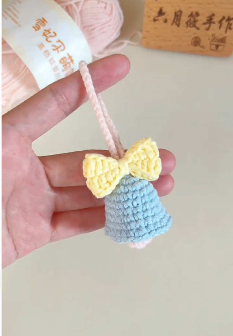 Crochet a bell pendant #crochet #handmade #handmadegifts #fyp #handmadewithlove #tiktok #crochettutorial #DIY #crocheting #tutorial #easycrochet 