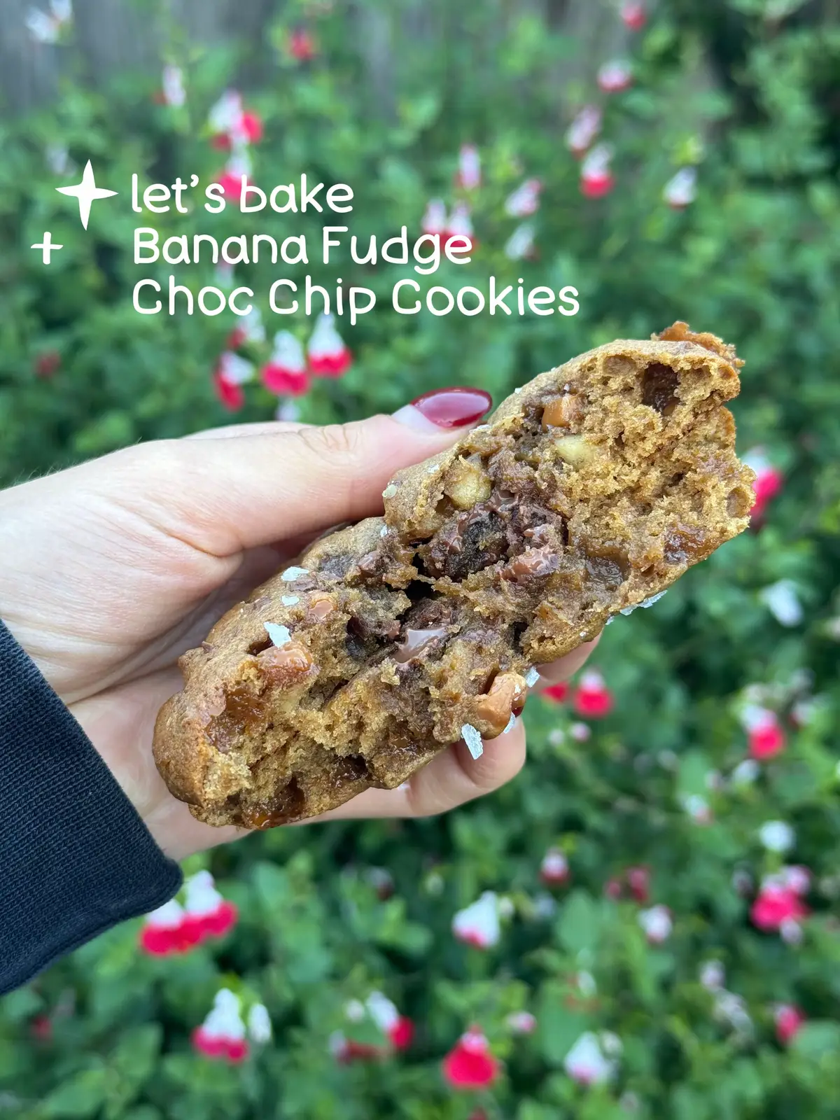 🍌🍪Banana Fudge Choc Chip Cookies🍪🍌 My family have already requested a second batch so these really are a game changer! I used the fudge pieces and milk chocolate from @marksandspencerfood. They turned out so gooey and perfect. The texture is almost quite cakey like a banana bread as opposed to a traditional cookie.  If you’re a big fan of banana bread and cookies, this is the dream recipe for you x