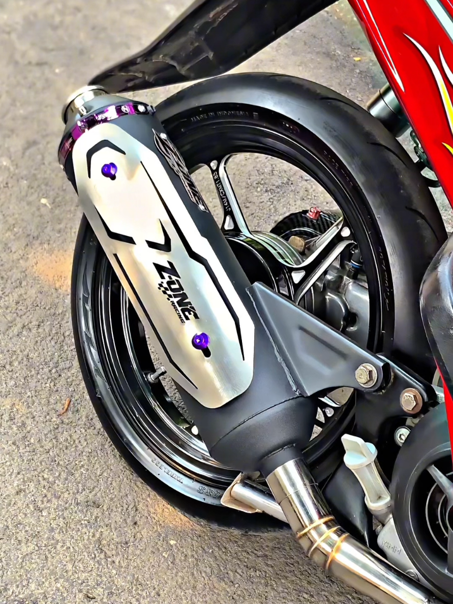 knalpot z one sx series terpasang ganteng di mio sporty #fyp #knalpotmio #5tlgank🚀 #knalpotzone #modifikasimio 