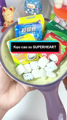 Kẹo cao su nhân mứt trái cây thơm miệng SUPERHEART 15 vị #anvat #food #ancungtiktok 