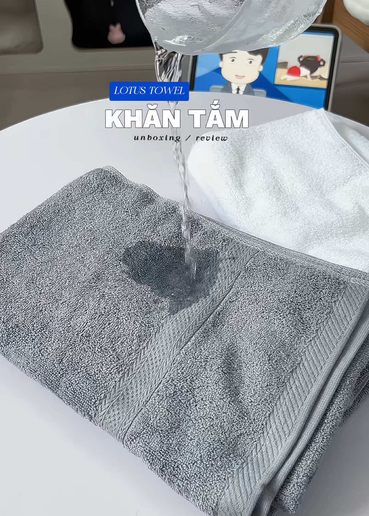Khăn tắm cotton Lotus Towel thấm hút nhanh lại còn mịn nữa chứ🥰 #happyvuive🌷 #khantam #khantamcotton #lotustowel #khanlaudanang 