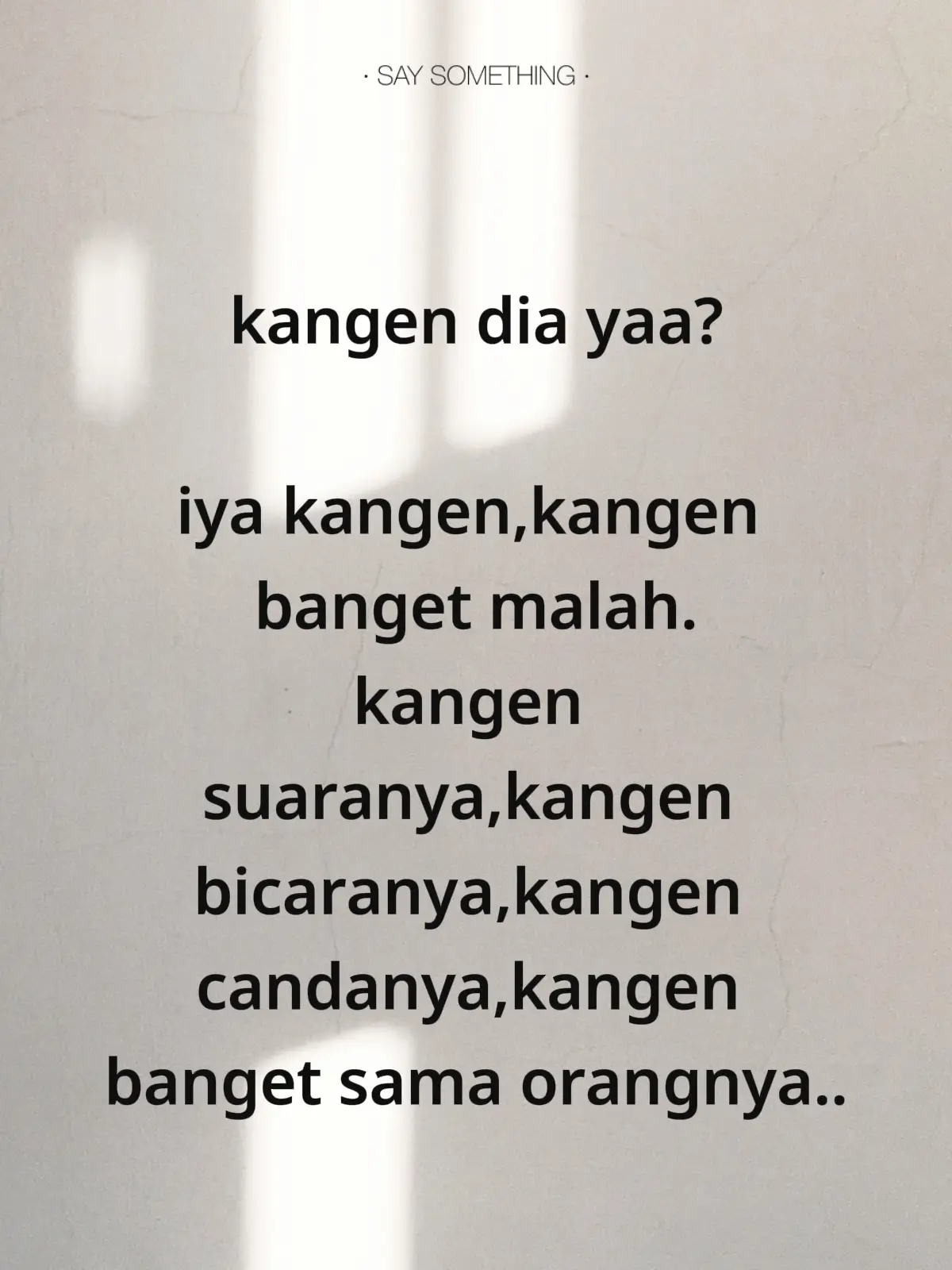 kangen tapi GK tau harus ngapain..semua udah di blokir. Hanya doa yang bisa aku lakukan.. semoga kamu baik² di sana yaa..