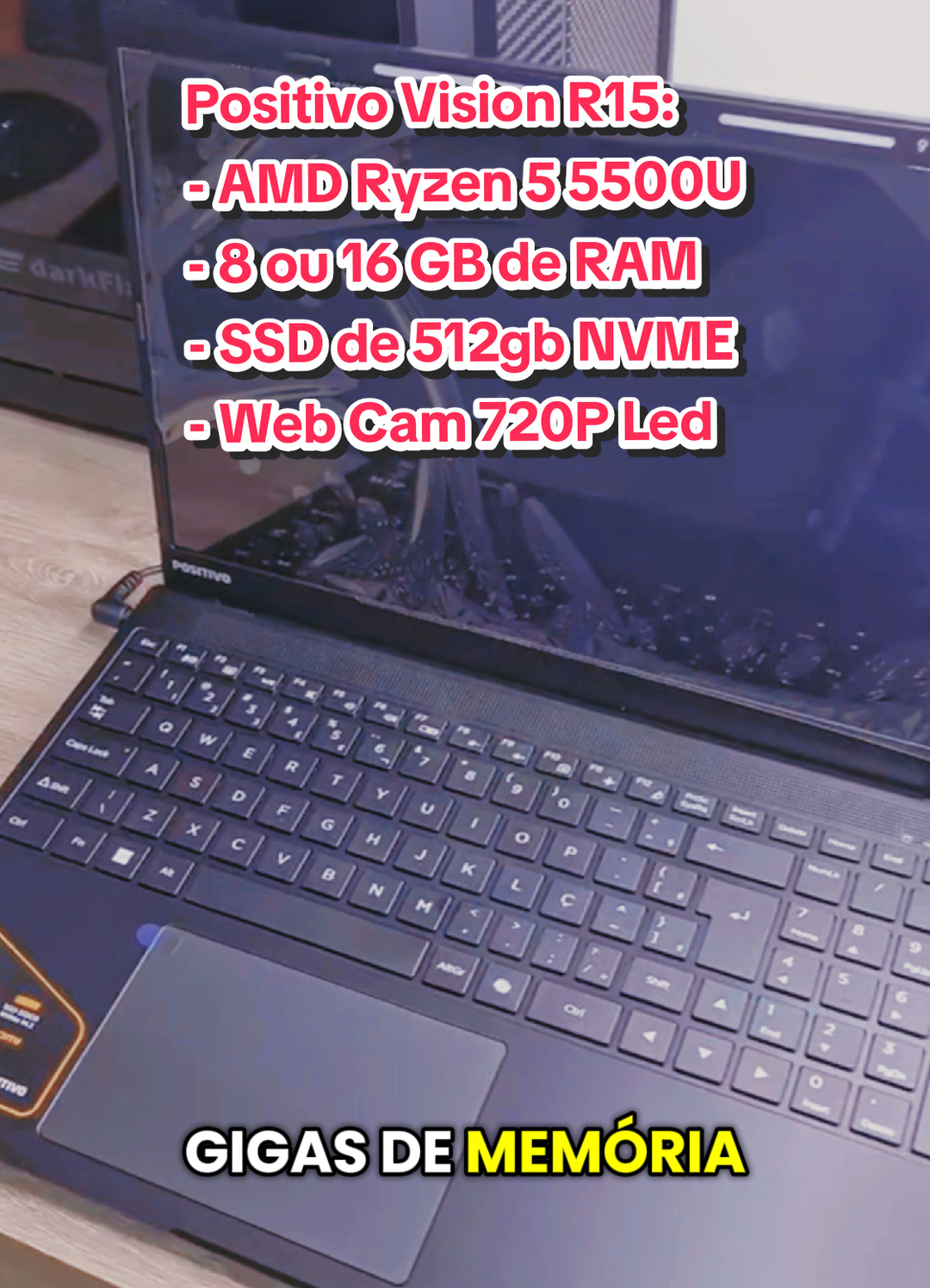 Notebook Positivo Vision R15 AMD Ryzen 5-5500U Linux 16GB RAM 512GB SSD 15.6” Full HD IPS Lumina Bar por 🛒R$2.599,00🚨. 👉 Pesquise o ID CHG-RSR-NKH na  barra de pesquisas da SHOPEE ❗🔥 Mais informações:  Notebook Positivo Vision R15 com processador AMD Ryzen 5 5500U (6 núcleos, 12 threads, até 4.0GHz), 16GB DDR4 RAM e 512GB SSD NVMe para máximo desempenho e velocidade. Tela 15.6” Full HD IPS antirreflexo, bateria de 55Wh com até 8h de duração e teclado ABNT2 com numérico. Conta com placa de vídeo integrada AMD Radeon Graphics, webcam HD 720p, Bluetooth 5.0, Wi-Fi Dual Band 5GHz, e design leve e moderno — ideal para estudo, trabalho e entretenimento. #positivovision #ryzen5 #notebook #computador #informatica 