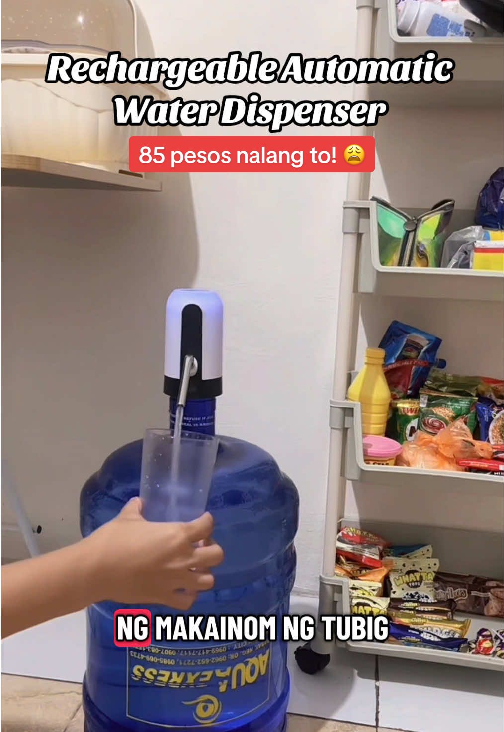 One of the helpful thing that I got is this Automatic Water Dispenser! Super good quality at ang mura lang! 😩 #automaticwaterdispenser #waterdispenser #automatic #rechargeable #musthaves 