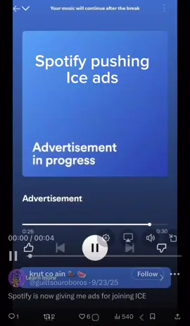 For @stellakinns❌️ Because she wanted proof of ice ads on Spotify 🤷🏻‍♀️ #fyp #viral #trending #foryou #spotify 