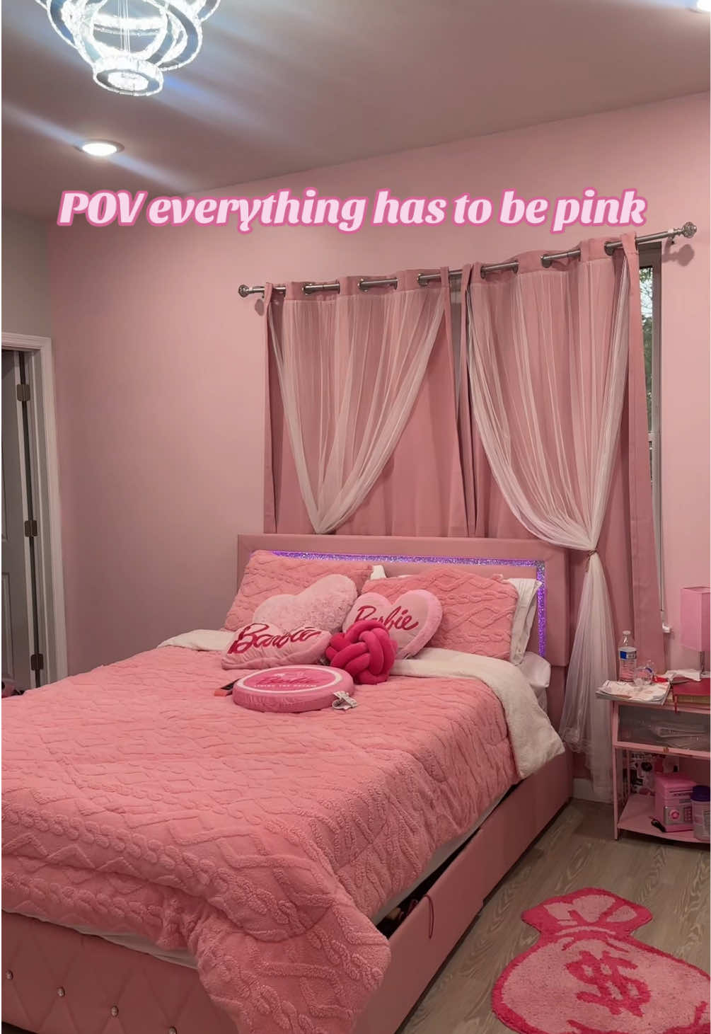 Pink bedroom vibes 💕 all pink everything 