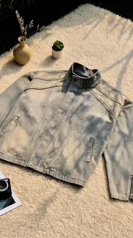 Áo Khoác Jean Phối Cổ Tàu đẹp 🤩 #aokhoac #macdepmoingay #xuhuong #fypシ゚ 