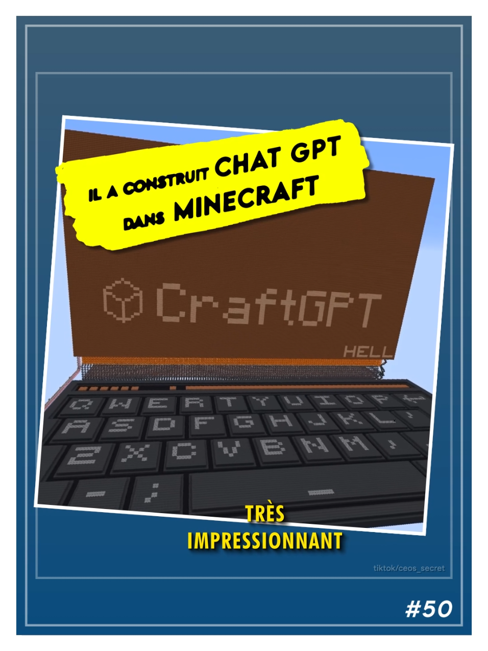 Il a construit Chat GPT... dans Minecraft !
