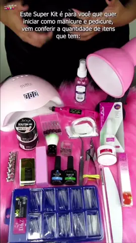 Kit completo unha em gel manicure #kit #manicure #shopee #unhasdegel #unhasdecoradas 