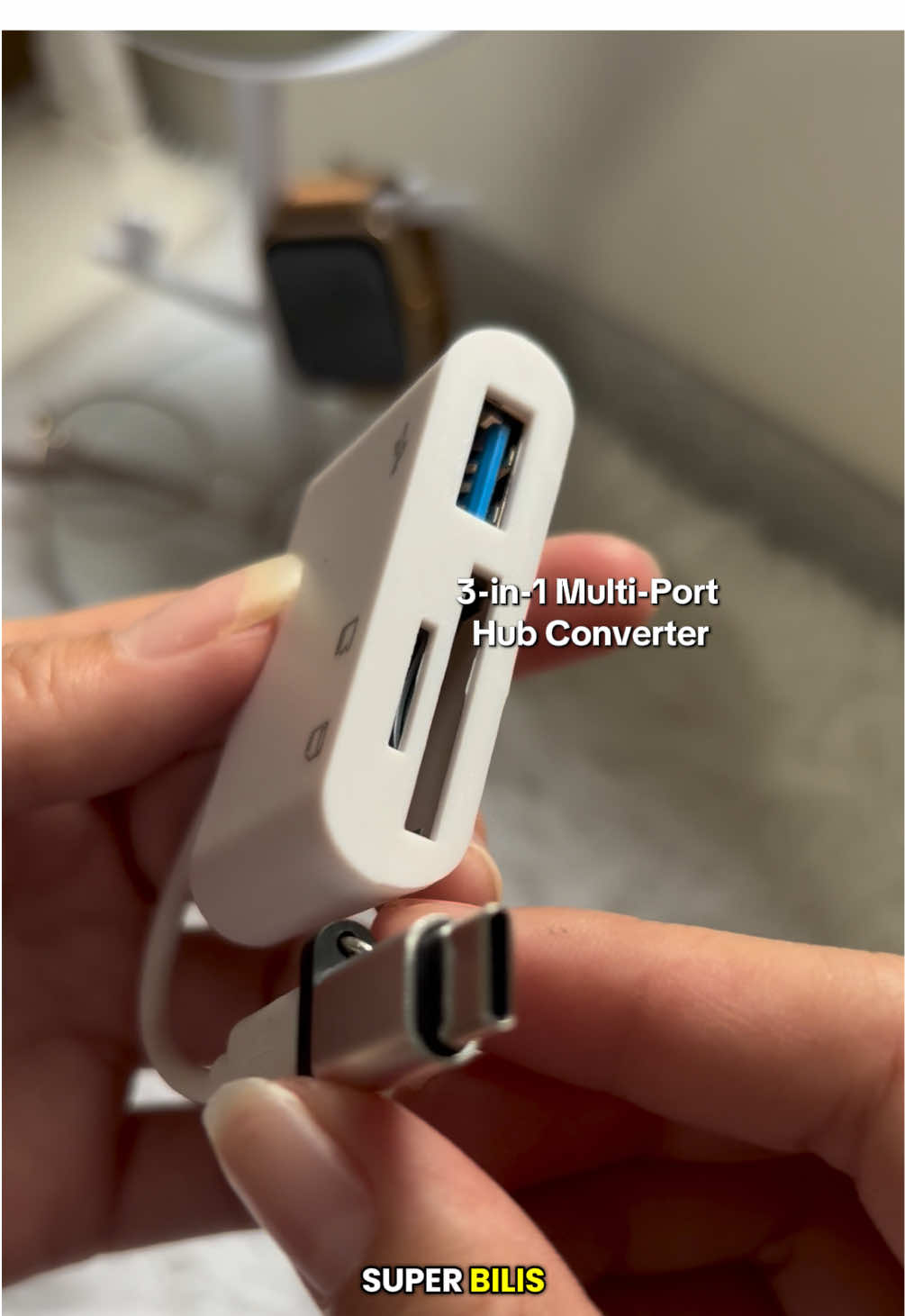 The 3-in-1 Multi-Port Hub Converter Type-C to USB-A OTG Adapter with TF/SD Card Reader — your all-in-one solution for connecting iPhone, Android, and laptops! 📱💻🔌 Hashtags: #USBHub #TypeCAdapter #techessentials #adapter #OTGAdapter