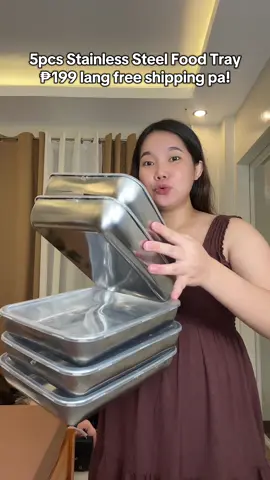 Replying to @MaJhie07 Magagamit mo talaga to lalo na kapag may okasyon sa inyo!     #stainlesssteelfoodtray #foodtray #foodstorage #affordable #foodpreparation 