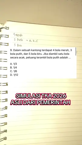 H-1 BULAN DAN INI SOAL SIMULASI TKA MTK 2026 ASLI  guys, jangan lupa follow akun ini biar ga ketinggalan info latihan soal every day (insyallah) #snbp #tka #utbk #ptn #fyp