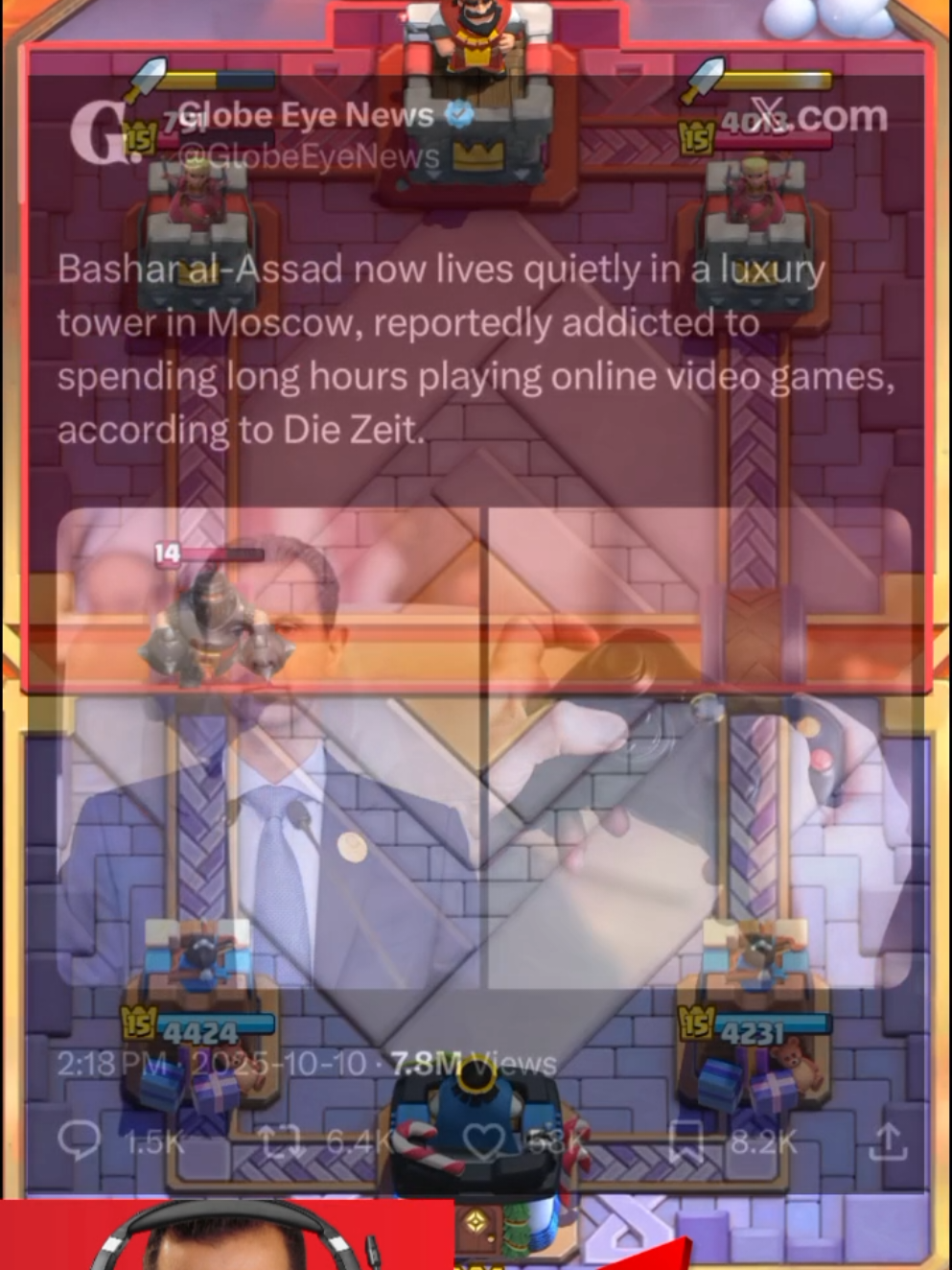 Bashar best gamer #bashar #assad #clashroyale #gaming #baath  @🕳️ @Trve Gaul @tommaso @understimate @𝑪𝒐𝒎𝒓𝒂𝒅𝒆🚩𝑮𝒊𝒐𝒆𝒍𝒆. @🍀🇪🇺 zased ligvrian 🇪🇺🍀 @Frangoh💱! @ApolidE @Boh 