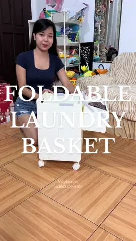 Foldable Laundry Basket na hiwalay ang underwear. Aesthetic pa ng design #laundry #laundrybasket #aestheticlaundrybasket #sivhomedeco 